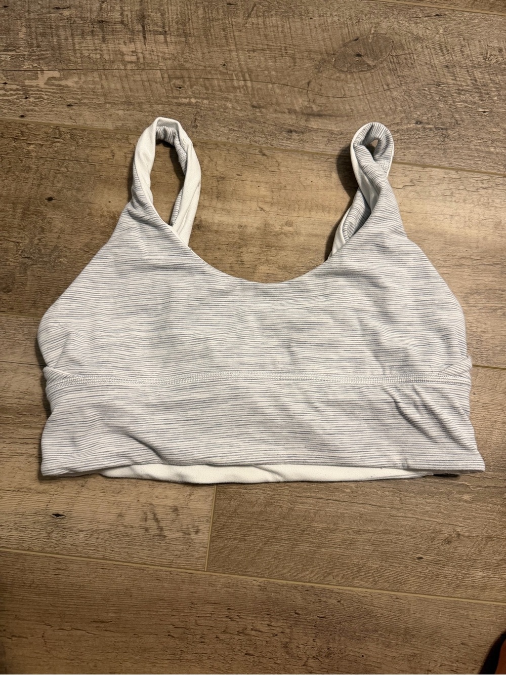 Lululemon Light Gray Striped Women's Seamless Bralette